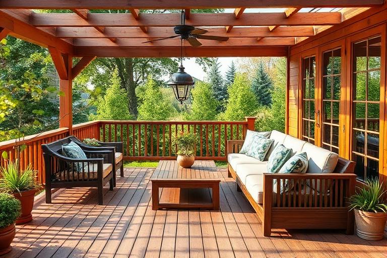Custom wood deck