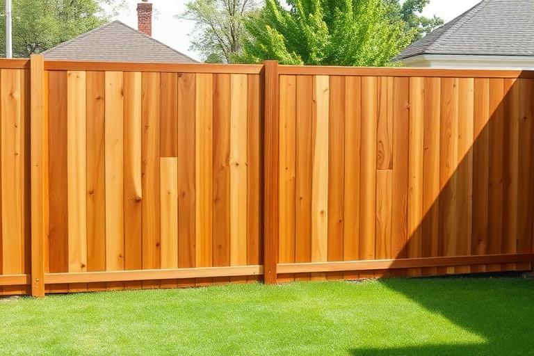 Wooden privacy fence
